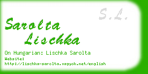 sarolta lischka business card